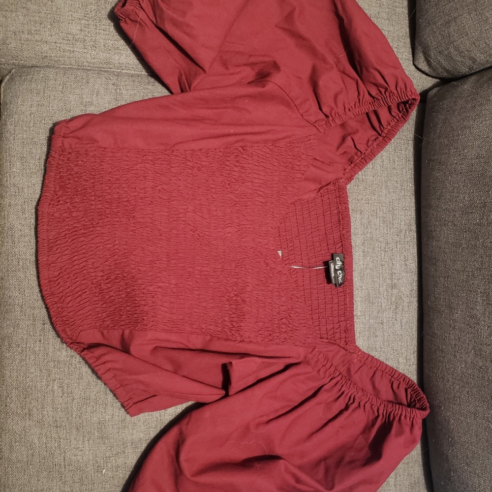 City Chic Shirred Dreams Top